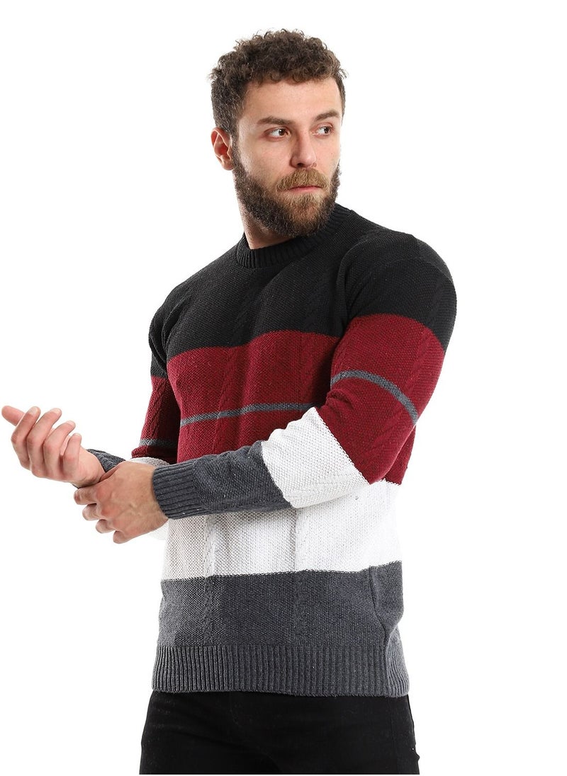 Caesar Wool Mens Pullover With Multi Design  - Image 2