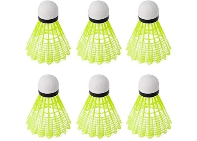 Canbee Kids Plastic Shuttle Cock Pack of 6 Green - Image 3