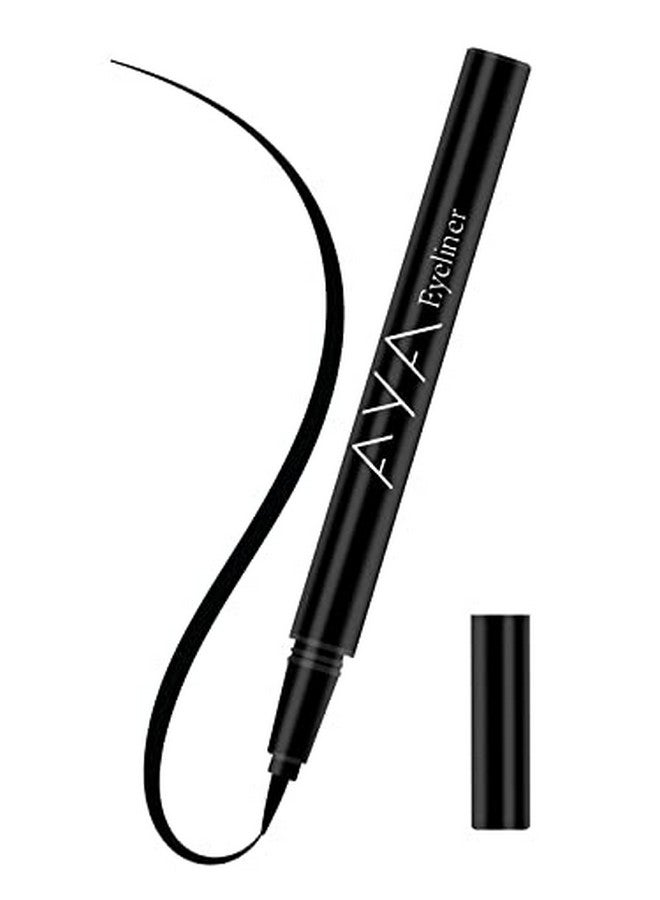 AYA Waterproof 24 Hours Long Lasting Eyeliner | Smudge Proof, Transfer Proof Eye Liner For Eye Makeup (Black) - Image 1