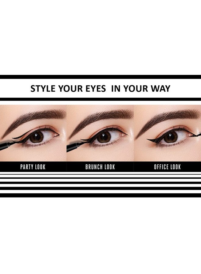 AYA Waterproof 24 Hours Long Lasting Eyeliner | Smudge Proof, Transfer Proof Eye Liner For Eye Makeup (Black) - Image 5