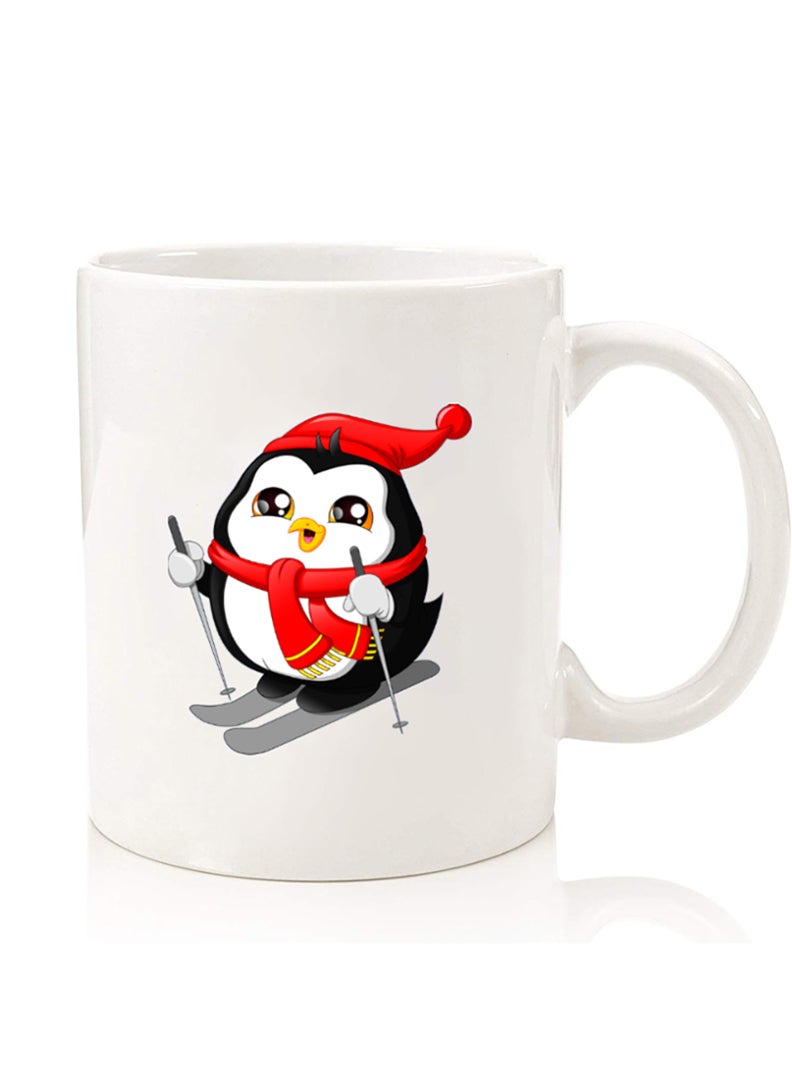 Theodor Premium Quality Two Sided Printed Coffee Mug Tea Cup For Home Office, Kids Men Women skating penguin - Image 1