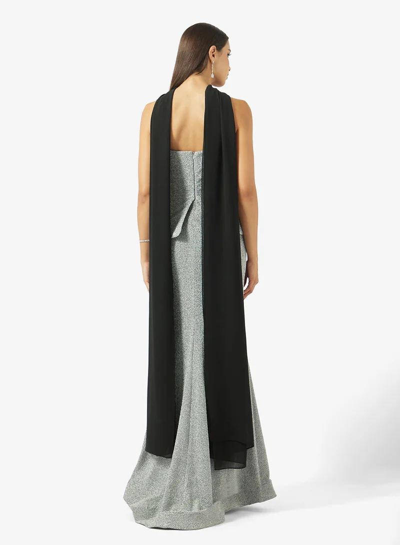 اكاديا فاشن MERMAID TAIL CORSET LAME DRESS