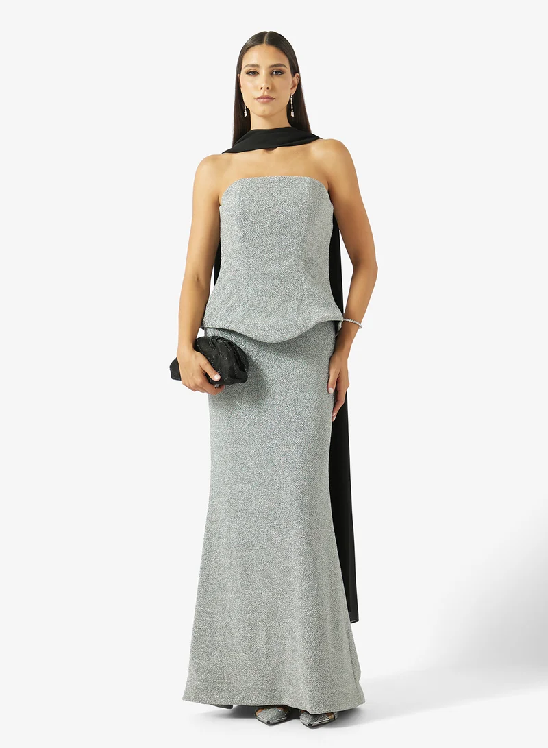 Akadia Fashion  MERMAID TAIL CORSET LAME DRESS for Women | Best Price UAE