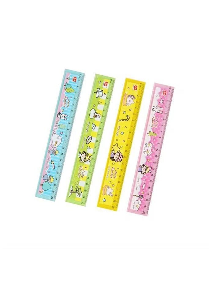 المسطرة البلاستيك ليزر المسطرة المختلفة المسطرة بالجانب المشرشر و الأشكال ولادي و البناتي طول المسطرة : ٢٠ سم عدد 80 - Image 1