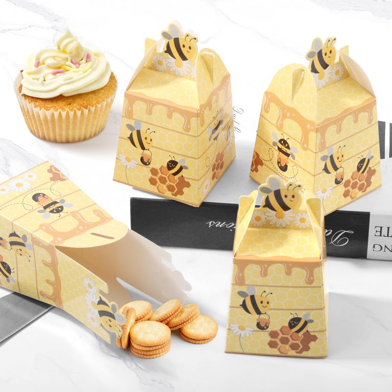 Cyblinia Bumble Bee Candy Boxes 50 Pcs Beehive Gift Boxes Paper Bee Party Favor Box for Birthday Decorations - Image 5
