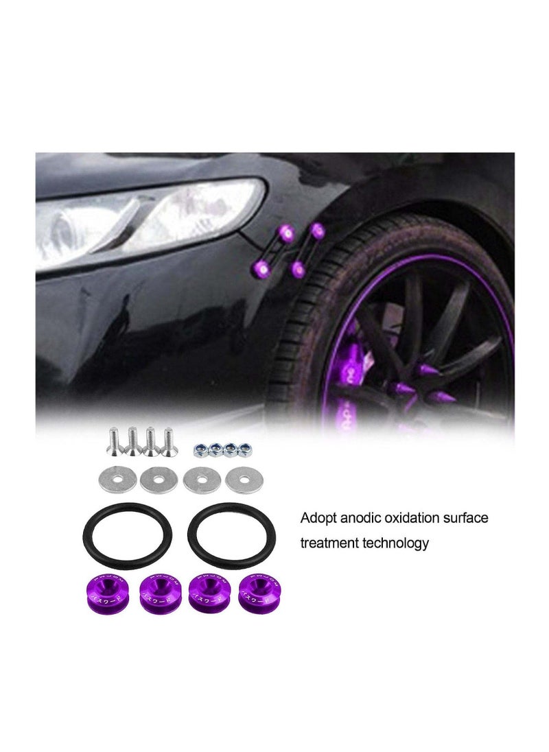 Generic Quick Release Bumper Clips, Universal Aluminum Bumper Quick Release Kit, Quick Release Front Rear Bumper Fasteners Bumper Holders O-Rubber Band for Car Bumper  - Image 5