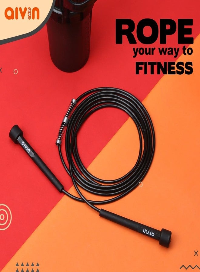 Aivin Speed Glossy PVC Skipping Rope For Men And Women Jumping Rope With Adjustable Height Speed Skipping Rope For Exercise, Gym, Sports Fitness Cardio - Image 2