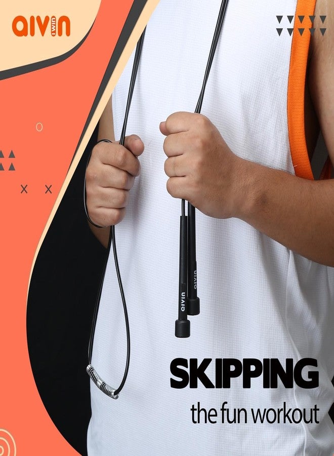 Aivin Speed Glossy PVC Skipping Rope For Men And Women Jumping Rope With Adjustable Height Speed Skipping Rope For Exercise, Gym, Sports Fitness Cardio - Image 4