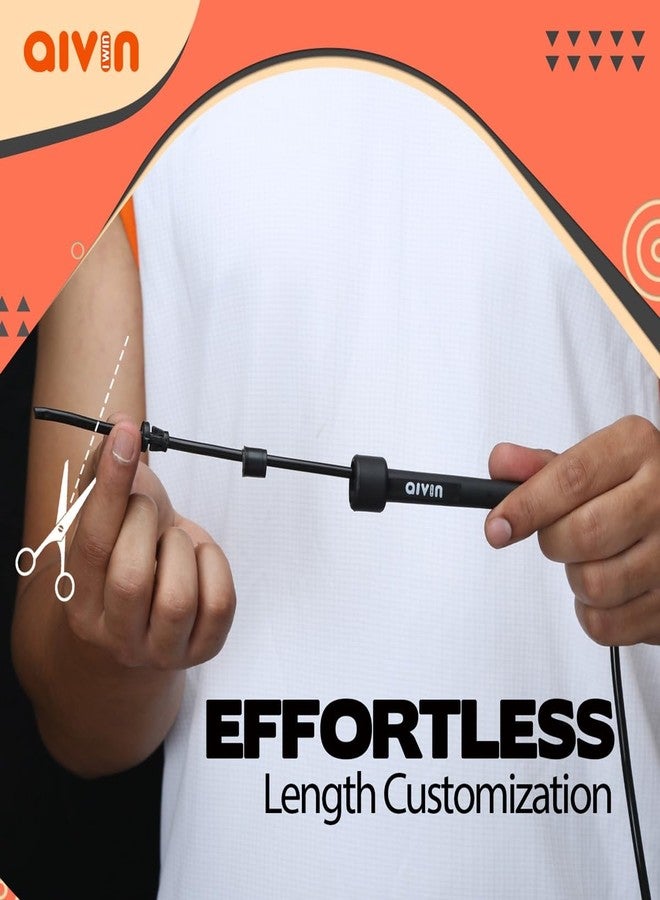Aivin Speed Glossy PVC Skipping Rope For Men And Women Jumping Rope With Adjustable Height Speed Skipping Rope For Exercise, Gym, Sports Fitness Cardio - Image 5