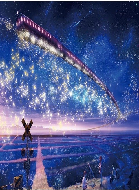 Starry Sky Train Puzzle Set, 1000 Pieces - Multicolor
