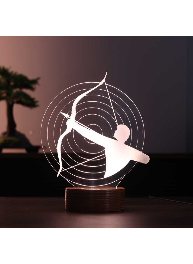 Archer Figured Decorative Gift Led Table Lamp | 7 Light Colors | Wooden Base - pzsku/Z55BF4B6945263AE0A1AAZ/45/_/1737454974/53da9c07-142e-4c09-9855-da739e8b5215