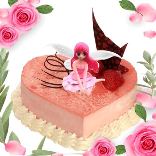 Suartus Miniature Fairy Figurines - 4Pcs Small Flower Fairies Ornaments Resin Mini Fairy Figurines Tiny Elf for DIY Fairy Garden Flower Pot Bonsai Micro Landscapes Craft Decoration Accessories (purple) - Image 4