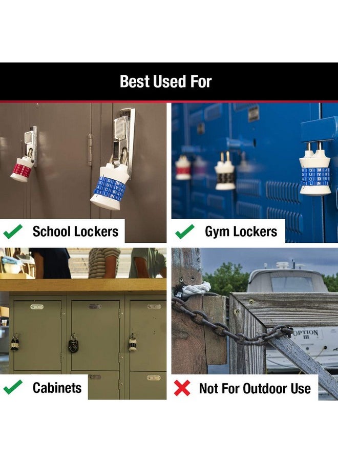 Master Lock Master Lock Word Combination Lock, Set Your Own Word Lock for Gym and School Lockers, Colors May Vary, 1535DWD  - Image 2