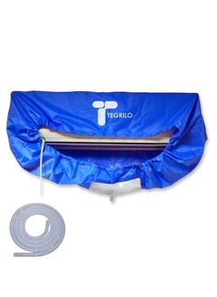 TEGRILO Air Conditioning Cleaning Waterproof Cover with Drain Outlet, Protector Dust Washing Bag For Large Size (2P-3P) Wall Mounted AC Service with Pipe  - Image 1