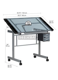 SD STUDIO DESIGNS Studio Designs 10053 Vision Craft Station In Silver Blue Glass  - Image 3