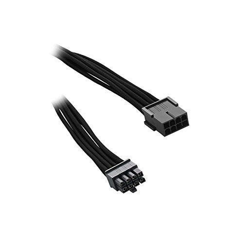 CableMod Classic ModFlex Sleeved 8-pin PCI-e Extension (Black + White, 45cm) - Image 2