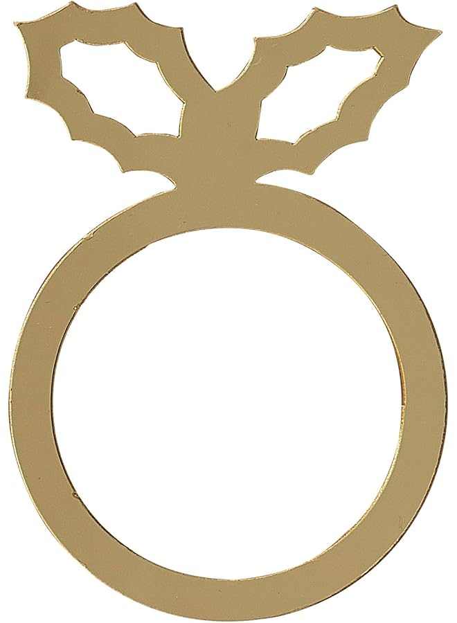 Ginger Ray Gold Acrylic Holly Napkin Rings - Image 1