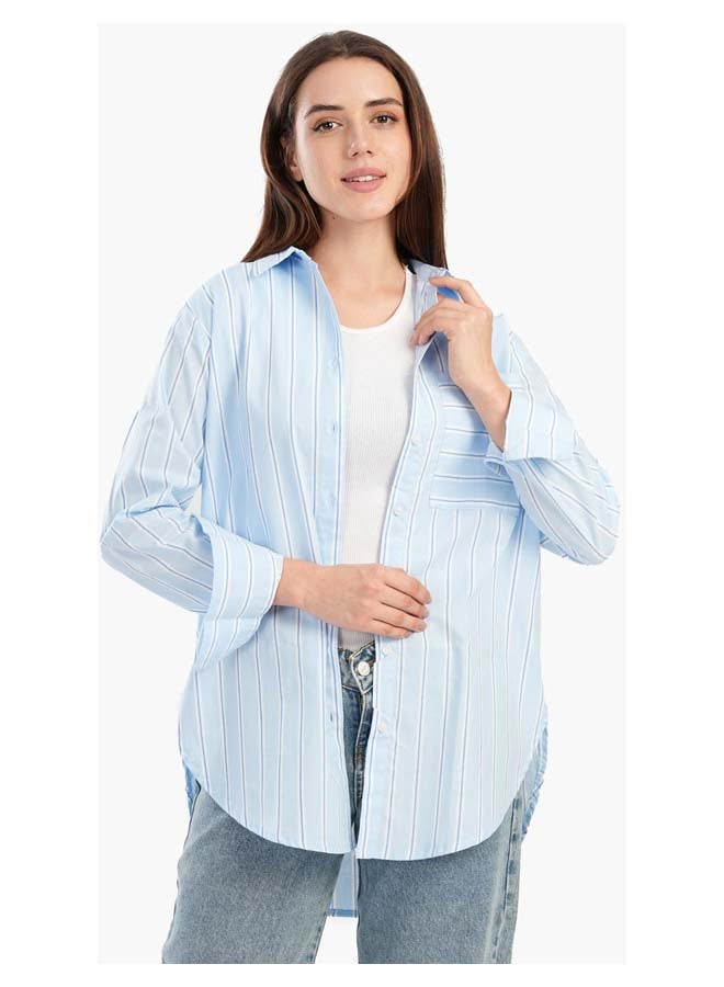 Carina Timeless Striped Button-Down Shirt - Image 1