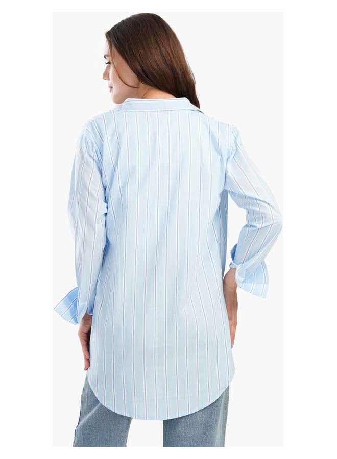 Carina Timeless Striped Button-Down Shirt - Image 3