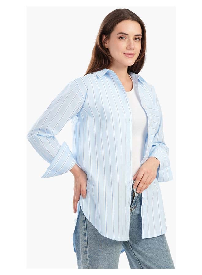 Carina Timeless Striped Button-Down Shirt - Image 2