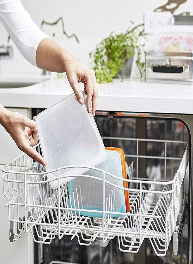 LABROS Silicone Material Eco-Friendly Reusable Food Airtight Seal Storage Bag Leak Proof Zip Lock Bags for Food for Fridge and Microwave 1000 ml (5 PCS) - Image 3