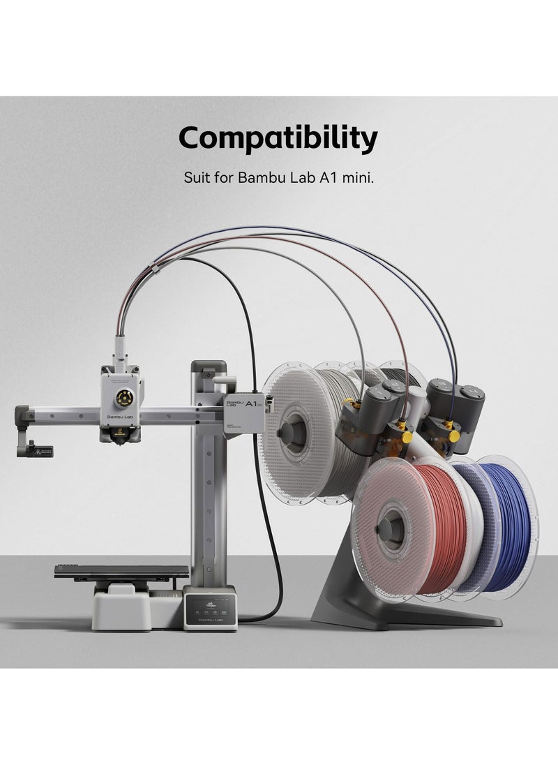 High Temp & Fast Speed Hotend for Bambu Lab A1 Mini 3D Printer, 0.6mm Hardened Steel Nozzle, Chrome Plated Brass Heating Block, Includes Silicone Sock, Integrated Structure, Not for A1