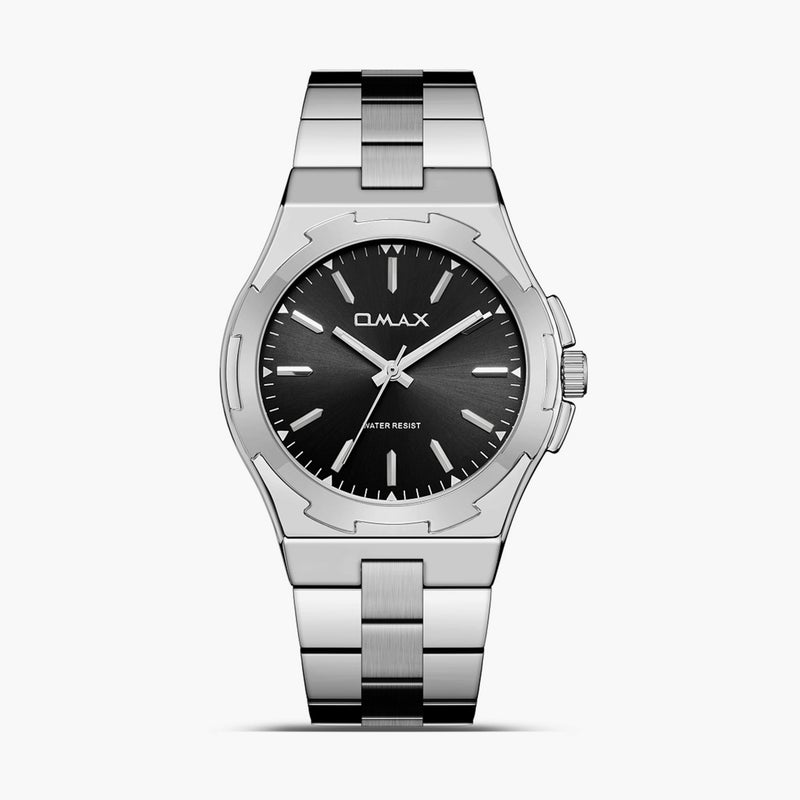 Omax Men's Silver Analog Watch - Image 1