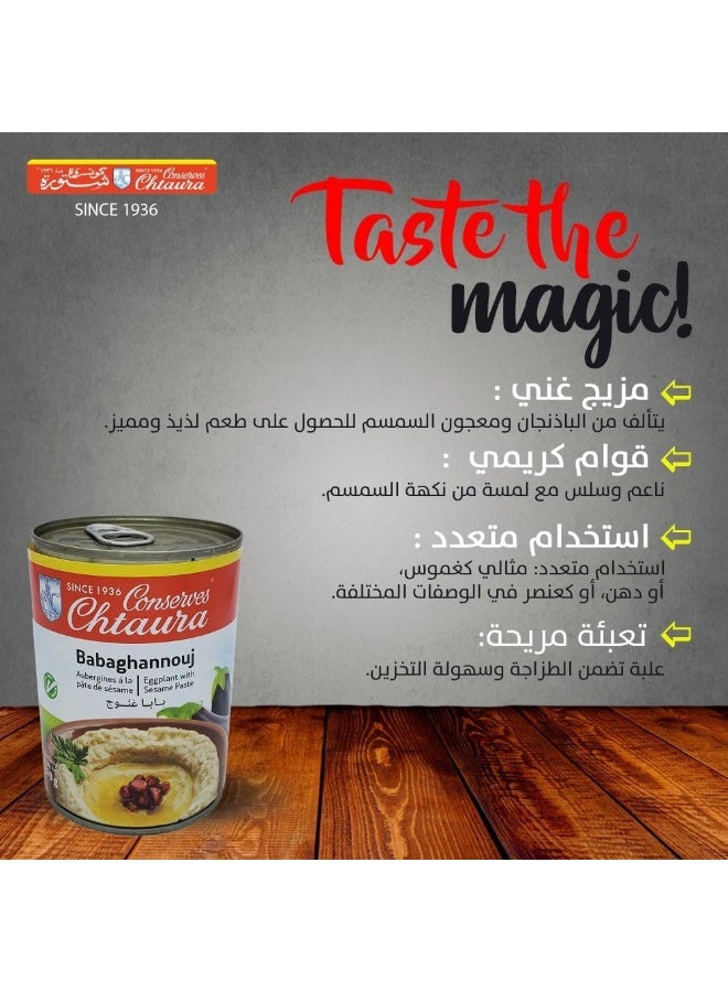 Chtaura Conserves Babaghannouj Eggplant with Sesame Paste 175gm - Image 4