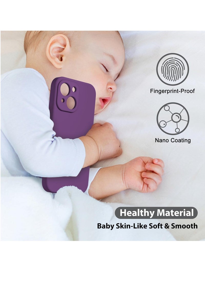 Raxoom ELTRAZONE Case Compatible with iPhone 15 Phone Case Liquid Silicone Grip, Cute Thin Slim Soft Rubber TPU Plain Smooth Gel Cover, Matte Protective & Shockproof Heavy Duty Protection - Image 3