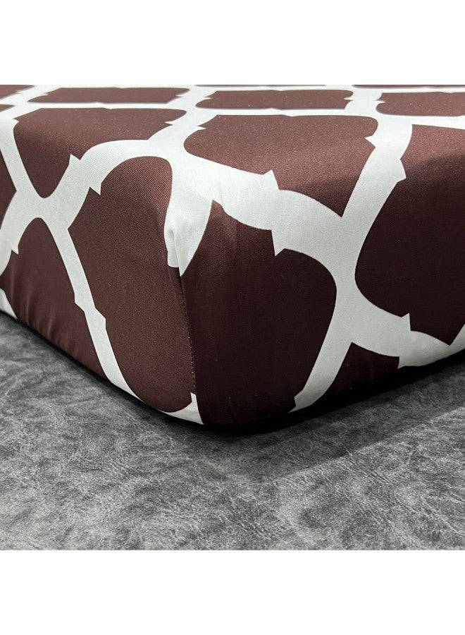 ohello® Stretchable/Spandex Printed Sofa Slip Cover, Pack of 5 Sofa seat Covers can use for livingroom, Couch, Wooden Sofas & Offices (Brown, SSC_903) - Image 4