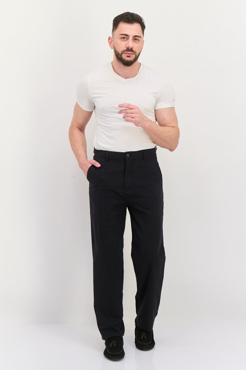 JACK & JONES سروال تشينو فضفاض للرجال، أسود - Image 4