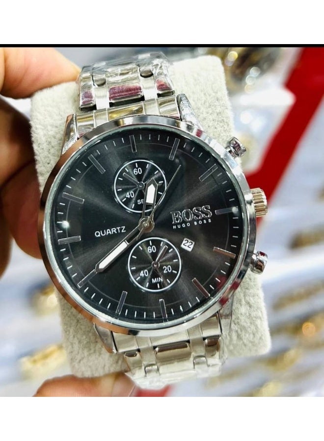 watch for men Metal with calendar