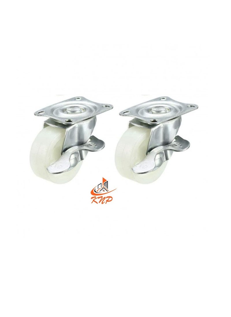 KNP Caster Wheel Nylon 2.5" With Break  - Image 2