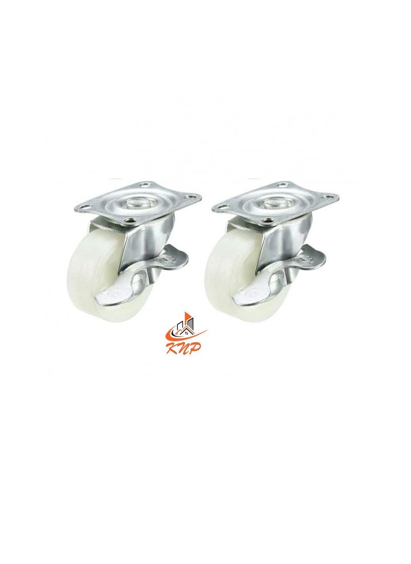 KNP Caster Wheel Nylon 2.5" With Break  - Image 1