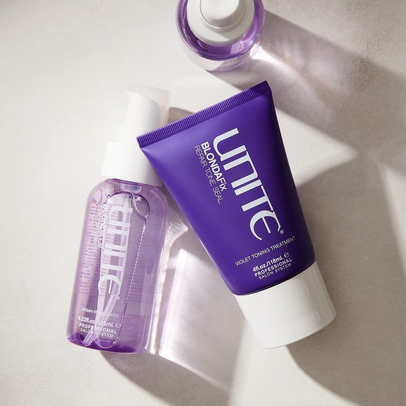 UNITE Hair - BLONDA Fix - Ultra-Violet Treatment for Blonde, Gray & Highlighted Hair - Repairs, Strengthens & Tones - Prevents Damage & Reduces Blow Dry Time, 4 Fl Oz - Image 4