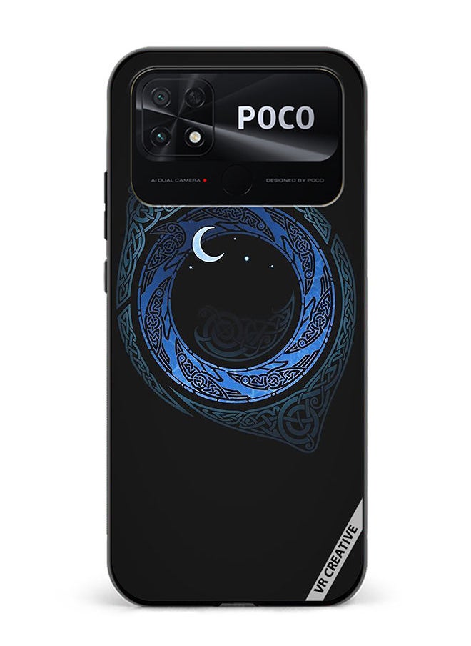 VR CREATIVE - Protective Case Cover For Xiaomi Poco C40 Moonlight Design Multicolour - Image 1