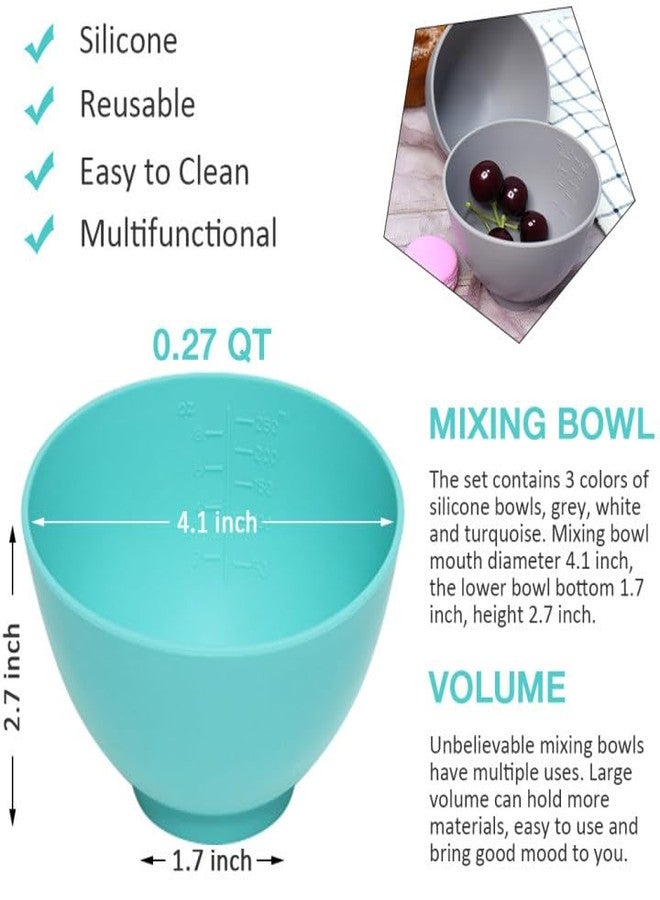 Goalfly 6 Pieces Reusable Mixing Bowl (4.1 x 2.7 inches), Face Mask Mixing Bowl Set for Facial Mask, Snack Bowl Easy to Clean, Silicone Bowls for Melting Chocolate - Image 2