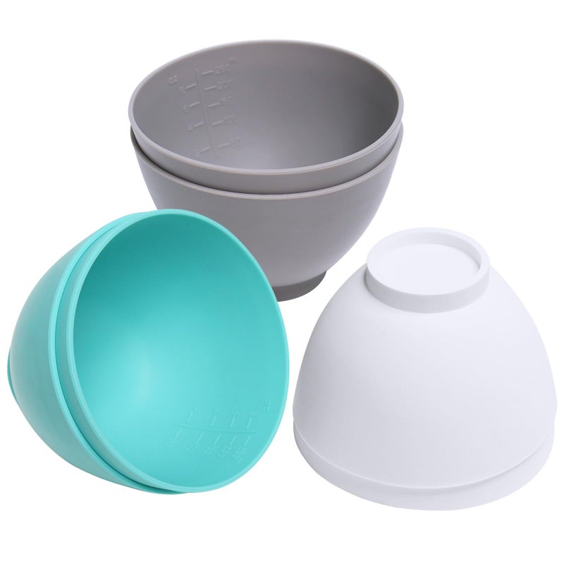 Goalfly 6 Pieces Reusable Mixing Bowl (4.1 x 2.7 inches), Face Mask Mixing Bowl Set for Facial Mask, Snack Bowl Easy to Clean, Silicone Bowls for Melting Chocolate - Image 1