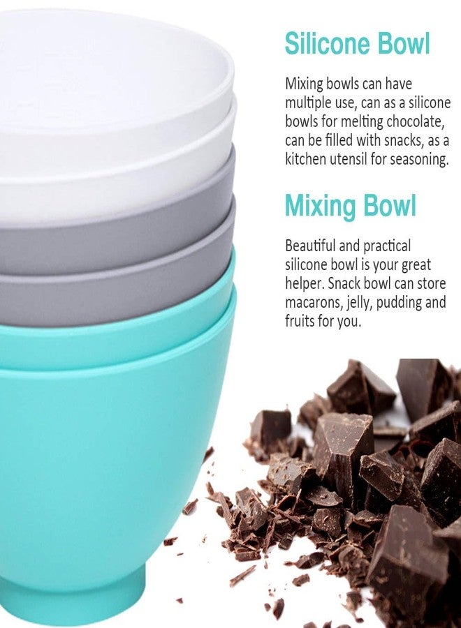 Goalfly 6 Pieces Reusable Mixing Bowl (4.1 x 2.7 inches), Face Mask Mixing Bowl Set for Facial Mask, Snack Bowl Easy to Clean, Silicone Bowls for Melting Chocolate - Image 4