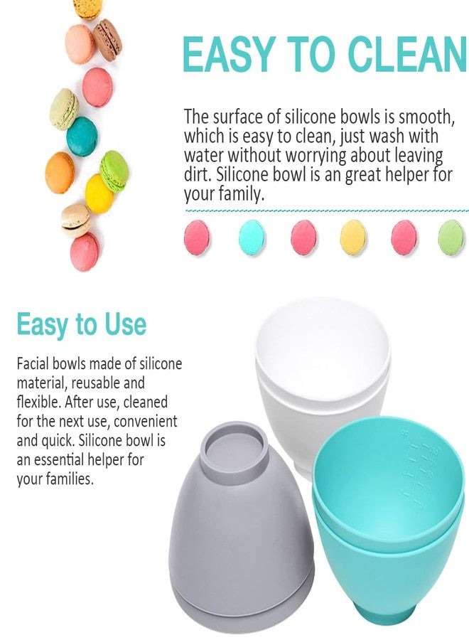 Goalfly 6 Pieces Reusable Mixing Bowl (4.1 x 2.7 inches), Face Mask Mixing Bowl Set for Facial Mask, Snack Bowl Easy to Clean, Silicone Bowls for Melting Chocolate - Image 3