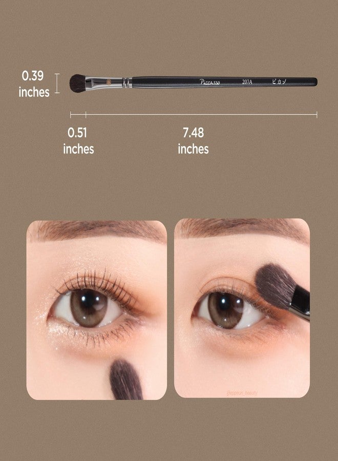 Piccasso 207A Eyeshadow Brush - Flat Rounded Eye Brush for Blending and Shading, Soft Bristles for Smooth Eye Makeup Application, Korean Eyeshadow Brush for All Eye Shapes - Image 5