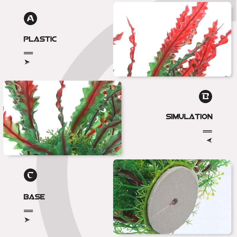 2pcs Aquarium Plant Decorations Tall Plastic Fish Tank Plants for Betta Fish Artificial Aquarium Grass and Aquatic Habitat Enhancements - Image 5