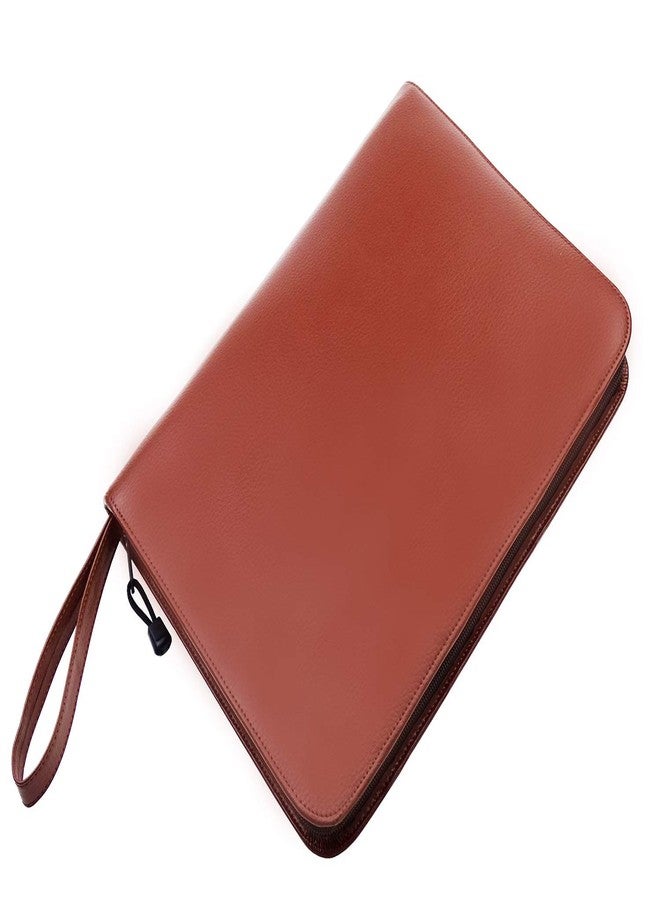 Lanxivi Coffee Cowhide Leather Fountain Pen Case for Various Size Pens, 46 Slot Display Holder Bag - Image 5