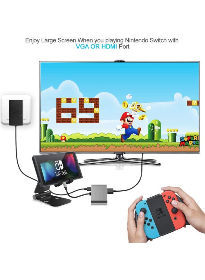 Type-c To Hdmi+vga Four-in-one High-definition Adapter Cable Conversion Hub Hub 4-in-1 TYPEC Docking Station-Color:TYPE-C To HDMIVGAPDUSB3.0 - Image 3