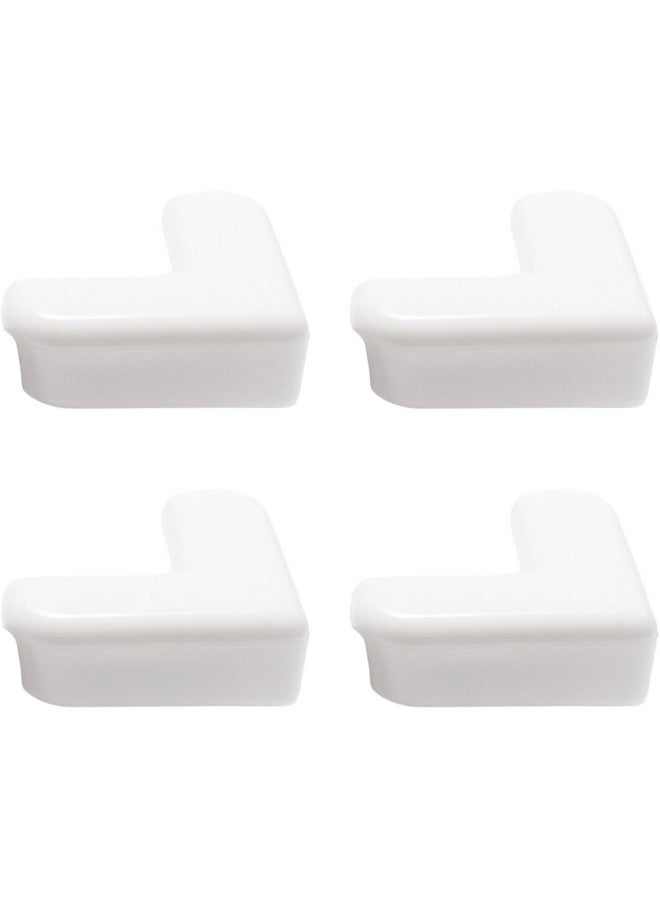 GANPUB 4Pcs PVC Desk Edge Bumpers Adhesive Furniture Corner Protectors Protector Kit Anti-Collision Edge Safety Bumpers Baby Proof Soft Self-Adhesive Table Sharp Edges Guard Safety(White) - Image 1