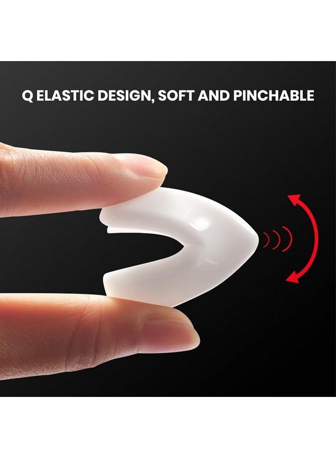 GANPUB 4Pcs PVC Desk Edge Bumpers Adhesive Furniture Corner Protectors Protector Kit Anti-Collision Edge Safety Bumpers Baby Proof Soft Self-Adhesive Table Sharp Edges Guard Safety(White) - Image 3