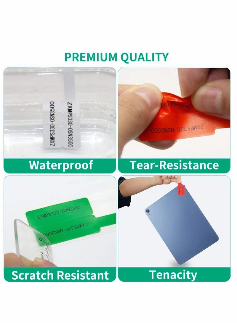 Y&D - 180 Pcs Cable Labels Sheets, Multi Color Self Adhesive Waterproof Tear Resistant Label Stickers for Office Work School Handwriting Organize Computer Cord Laser Printer - Image 1
