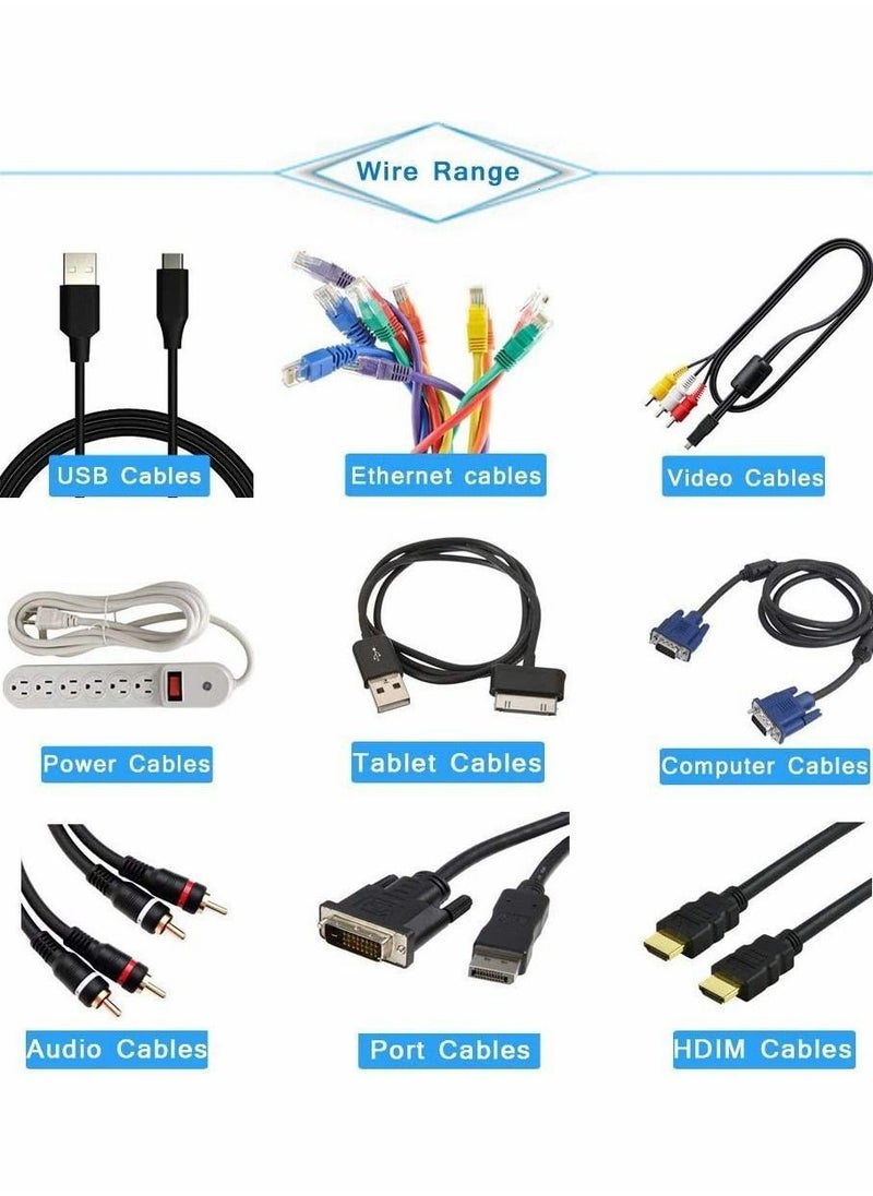 Y&D - 180 Pcs Cable Labels Sheets, Multi Color Self Adhesive Waterproof Tear Resistant Label Stickers for Office Work School Handwriting Organize Computer Cord Laser Printer - Image 1