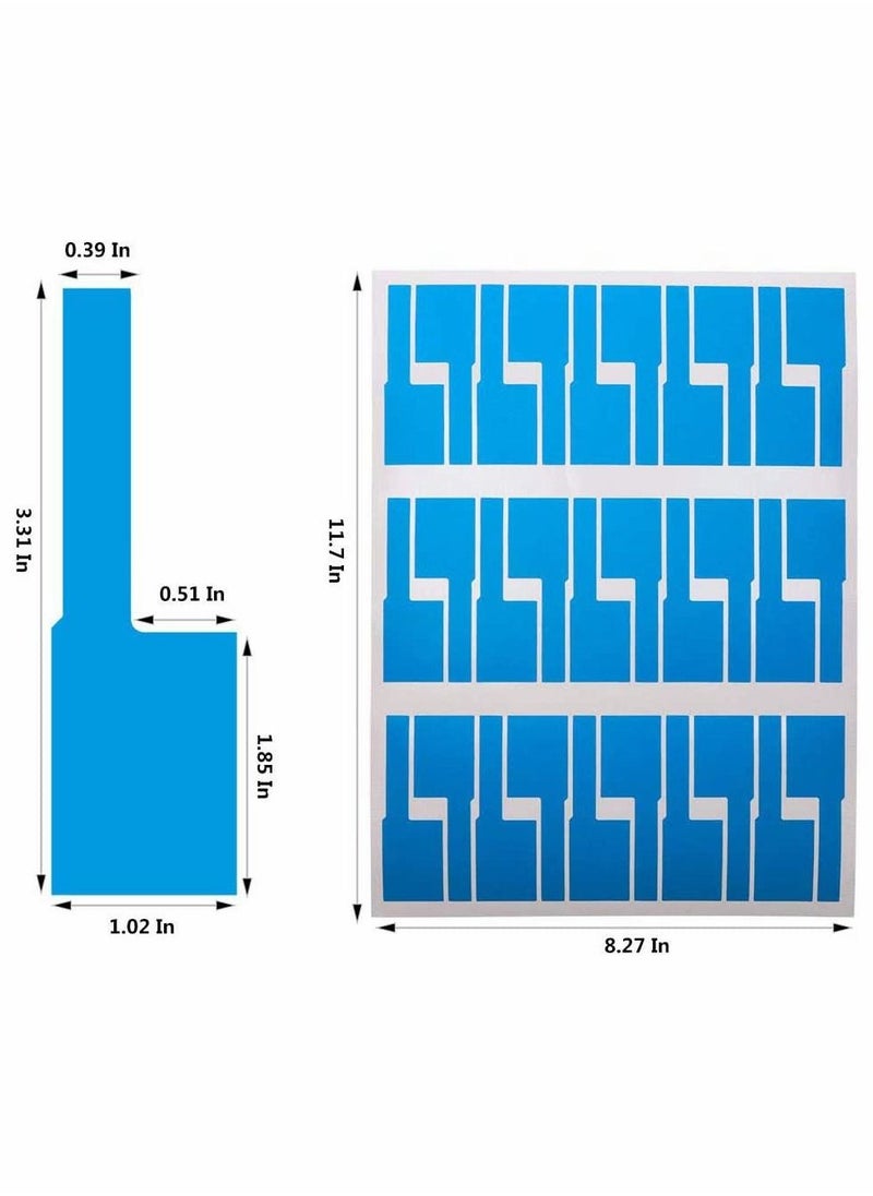 Y&D - 180 Pcs Cable Labels Sheets, Multi Color Self Adhesive Waterproof Tear Resistant Label Stickers for Office Work School Handwriting Organize Computer Cord Laser Printer - Image 1