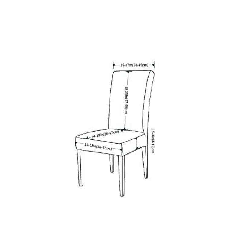 Stretch Chair Covers for Dining Room Set of 6, Dining Room Chair Covers for Home Decor, Removable Dining Chair Cover Non-Slip Kitchen Chair Cover 6 Pack - Image 5